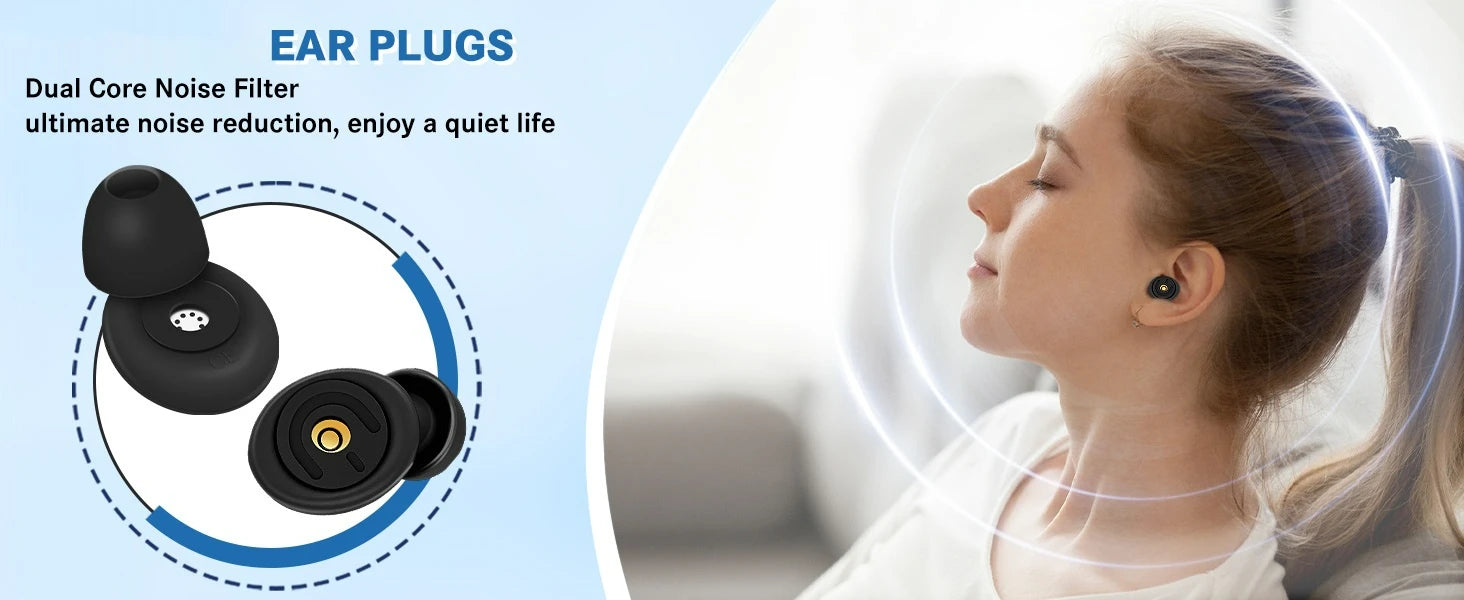 Ear Plugs for Noise Reduction Ear Protection Reusable Silicone Ear Plugs Swimming Ear Plug Sleeping